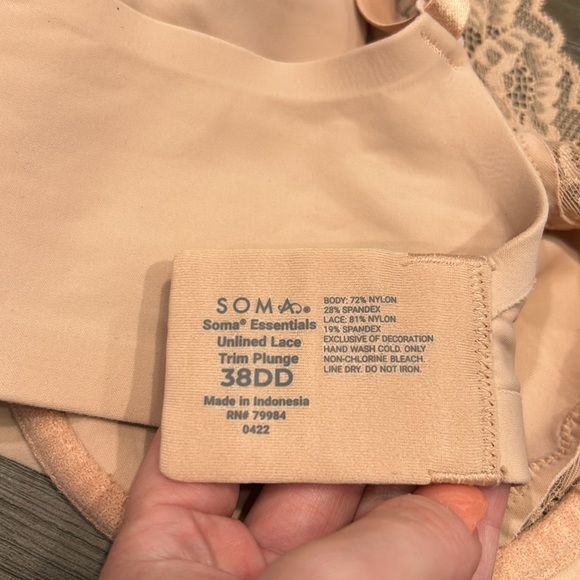 Soma Unlined Lace Trim Plunge Bra - Picture 11 of 13